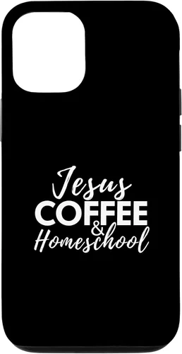 Vista 28 de Jesus Coffee and Homeschool Christian Family Faith Coffee Case for iPhone 17