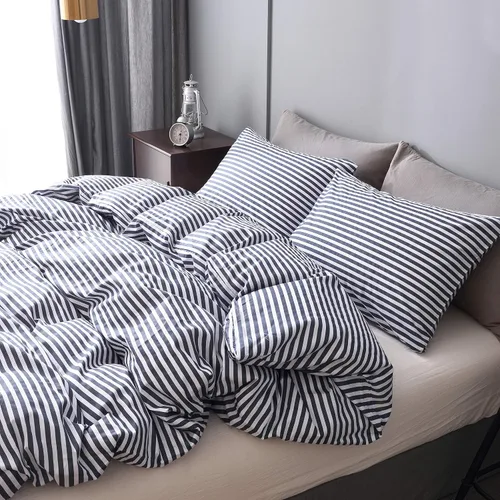 Vista 2 de JELLYMONI - Juego de cama de algodón suave y lujoso, tamaño individual, queen y king (fundas de edredón y de almohadas) (no incluye edredón)