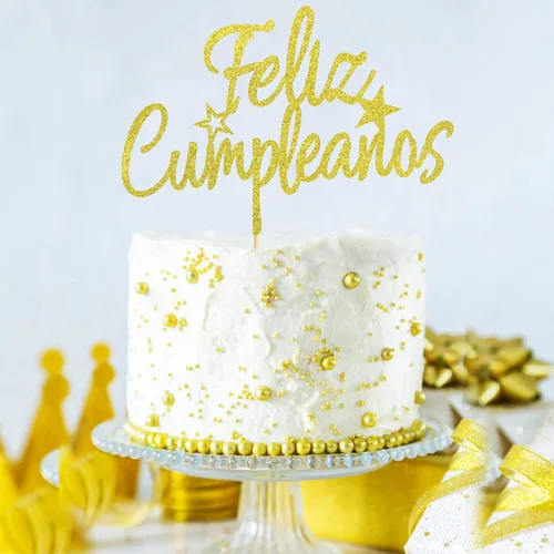 Vista 5 de Feliz Cumpleaños - Decoración de pastel de Feliz Cumpleaños, decoración de pastel de feliz cumpleaños, suministros de decoración de fiesta temática