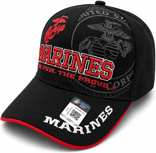 Vista 14 de Sombrero del Cuerpo de Marines de los Estados Unidos para hombre, gorra de béisbol militar oficial de la USMC, regalo para veteranos de los marines
