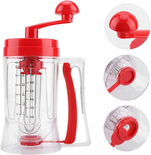Vista 3 de Mezclador y dispensador de masa para panqueques, dispensador manual de mano para panqueques, magdalenas, mezclador, máquina para hornear