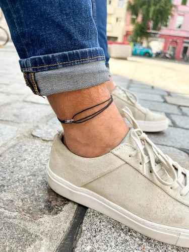 Vista 47 de Made by Nami Surfer Anklet with Snap Hook Clasp Waterproof & Adjustable Thin String Ankle Bracelets for Women and Men Handmade Jewelry for Beach and