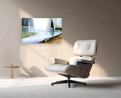 Vista 3 de Rega III de Lyonel F/Lienzo enmarcado famoso arte de pared/reproducción de pintura al óleo/impresión en lienzo/imagen abstracta para sala de estar