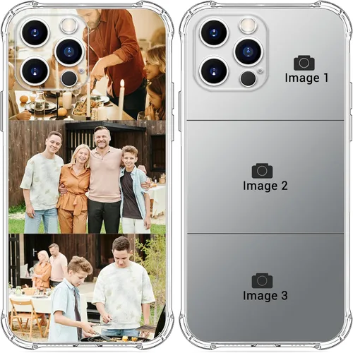 Vista 10 de Funda de teléfono con imagen personalizada para iPhone 17/16/15/14/13/12/11 y modelos (Air/Pro/Pro Max/Plus/Mini/XR/XS) - con bolsa de aire