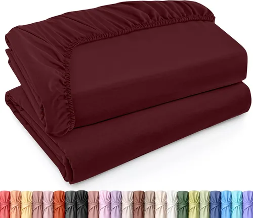 Vista 41 de Utopia Bedding - Paquete a granel de 2 sábanas bajeras ajustadas de microfibra cepillada suave con bolsillos profundos, resistentes al encogimiento