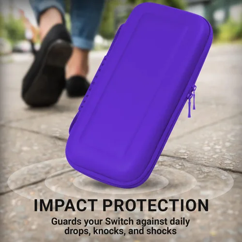 Vista 5 de Orzly Funda de transporte para Nintendo Switch OLED y Switch Consola Funda protectora rígida portátil de viaje para consola Nintendo Switch