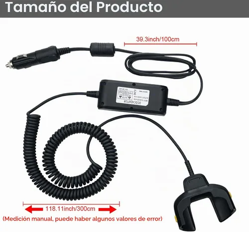 Vista 4 de IYOUBOL Cable de carga de vehículo para TC70 TC72, cable de cargador de coche para símbolo de cebra TC70X TC77,CBL-TC7X-USB1-01 escáner