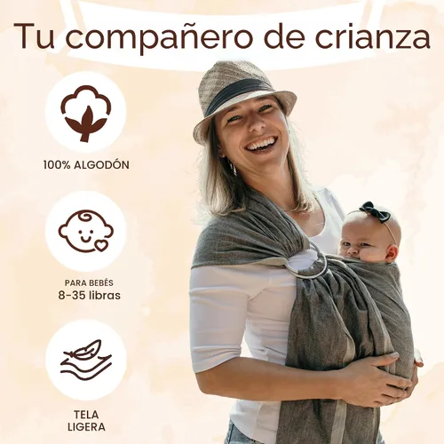 Vista 5 de Transportador de bebé con eslinga anillo soporte para cadera para bebés y niños pequeños, Autumn