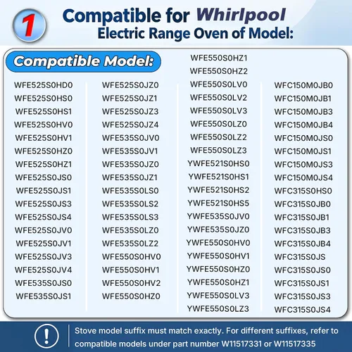 Vista 6 de Metal sólido W11158168 para reemplazos de perillas eléctricas de Whirlpool