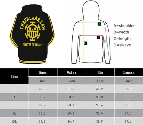 Vista 3 de DAVIKO Trafalgar Law Cosplay Sudadera con capucha de una pieza Zoro Sudadera para hombre Roronoa Zoro Sudadera con capucha Adulto Trafalgar Law
