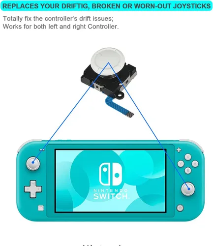 Vista 3 de Joystick de repuesto para Switch Lite, kit de reparación de deriva, kit de reparación de deriva, accesorios para NS Switch LiteSwitchSwitch OLED
