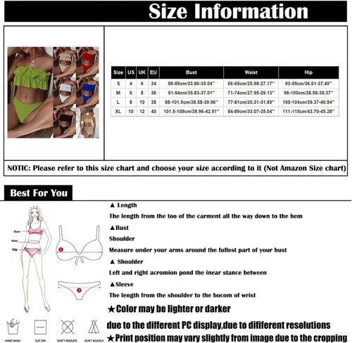 Vista 4 de GIANTHONG Conjunto de bikini de dos piezas para mujer, ajuste delgado, traje de baño de bikini con estampado floral, traje de baño suave para playa