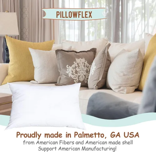 Vista 5 de Pillowflex Almohada para dormir y niños pequeños (18 x 24 pulgadas) - Almohadas de plumón sintético suave perfectas para niños pequeños, almohadas