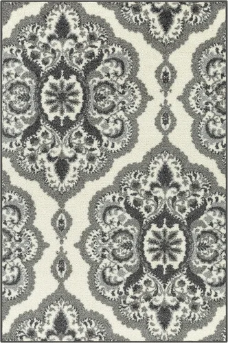 Vista 25 de Maples Rugs Vivian Medallion - Alfombra de área, fabricada en Estados Unidos, lavable, antideslizante, alfombra de interior para cocina, entrada