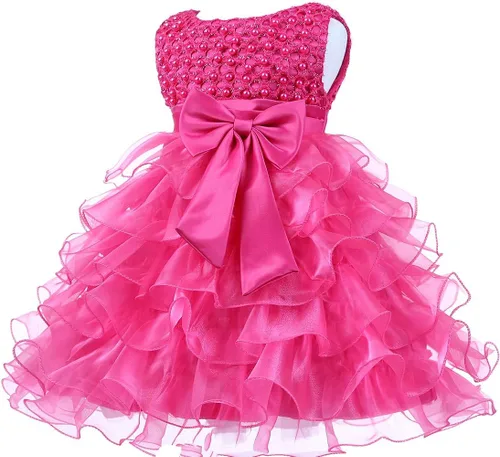 Vista 7 de Jup'Elle Baby Girl Dresses Ruffle Lace Pageant Party Wedding Flower Girl Dress Margarita - Negro