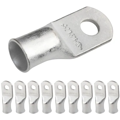 Vista 24 de SELTERM 5 piezas terminales de cable de cobre estañado 1/0 AWG perno de 1/2", extremos de cable de batería, terminales de anillo, conectores