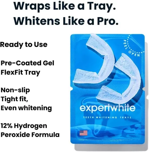 Vista 7 de Flexfit™ Bandejas blanqueadoras de dientes precargadas - Blanqueador dental profesional con peróxido de hidrógeno al 12%, tecnología Dryfit™ lista