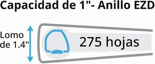 Vista 2 de Avery Durable View -Carpeta de 3 anillos EZD de 1 pulgada, 1 carpeta blanca (09301)