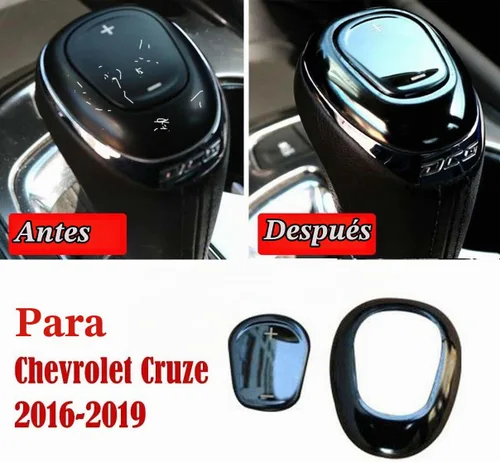 Vista 2 de para Chevrolet Cruze 2016 2017 2018 2019 Perilla de Cambio de Marcha de Palanca de Cambio de Nivel de Leva de Titanio Negro