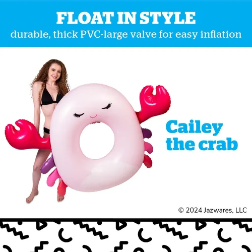 Vista 4 de BigMouth x Squishmallows - Flotador inflable grande original para piscina, anillo de natación para adultos y niños, suministros para fiestas