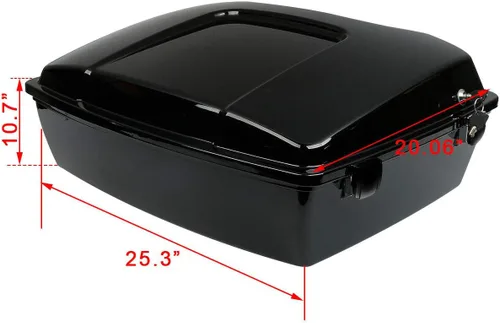 Vista 2 de TCMT Juego de maletero picado de 10.7 pulgadas para Harley Touring 1997-2013 Road King Road Glide Street Glide Electra Glide Pack