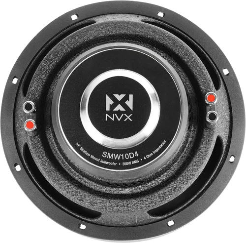 Vista 8 de NVX SMW10D4 700W Peak (350W RMS) Subwoofer dual de 4 ohmios de montaje superficial Serie S de 10 pulgadas