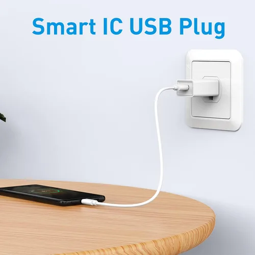 Vista 7 de Paquete de 4 cargadores de pared USB USB enchufe de pared 5V 2.1A adaptador de corriente alterna compatible con teléfonos inteligentes, relojes