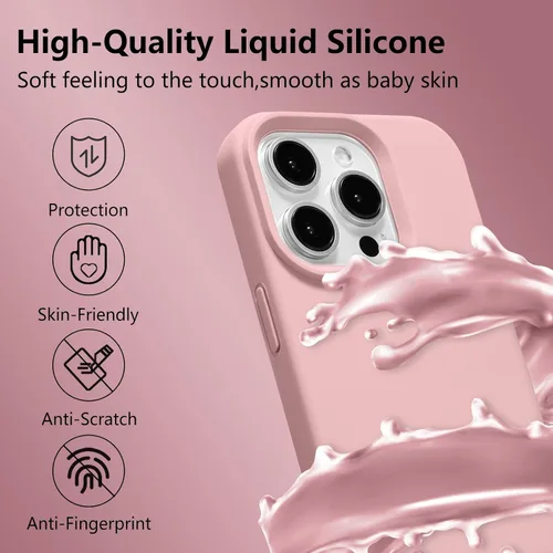 Vista 473 de Funda magnética de silicona para iPhone 13 Pro, color blanco antiguo [Compatible con Magsafe] [Forro de microfibra suave antiarañazos], funda