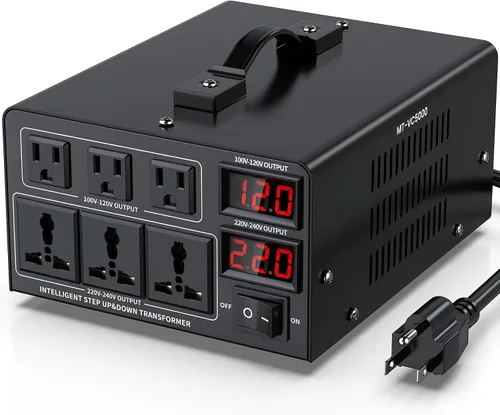 Vista 14 de Transformador convertidor de voltaje de 500 W (110 V a 220 V o 220 V a 110 V) convertidor elevador/reductor 110/120 voltios - 220/240 voltios