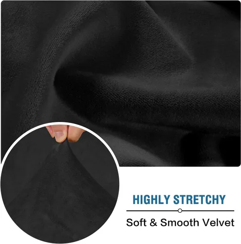 Vista 5 de H.VERSAILTEX Funda de cojín elástica de terciopelo para sofá, funda de cojín de felpa para cojines de silla, protector de muebles, cojín de asiento