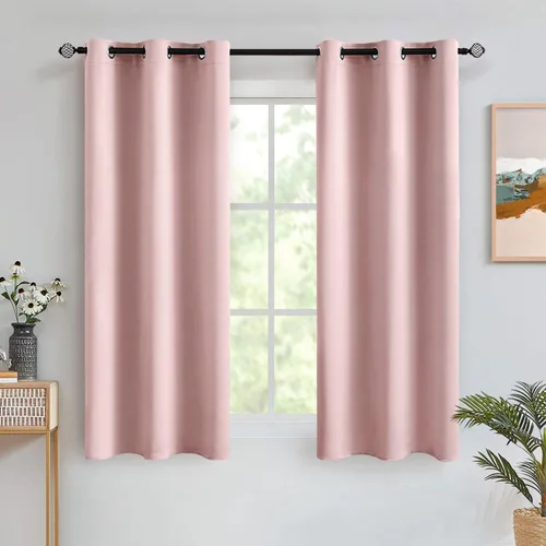 Vista 112 de MIULEE Cortinas opacas para dormitorio o sala de estar, juego de 2 paneles de cortina para ventana con aislamiento térmico y bloqueo de luz