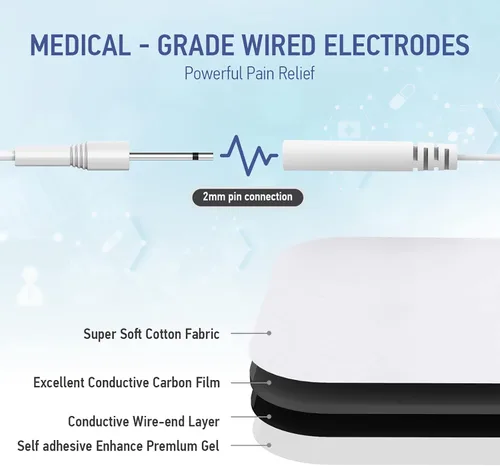 Vista 7 de NURSAL - Estimulador muscular de unidad TENS EMS para terapia de alivio del dolor, máquina eléctrica de 24 modos de doble canal; masajeador de pulso