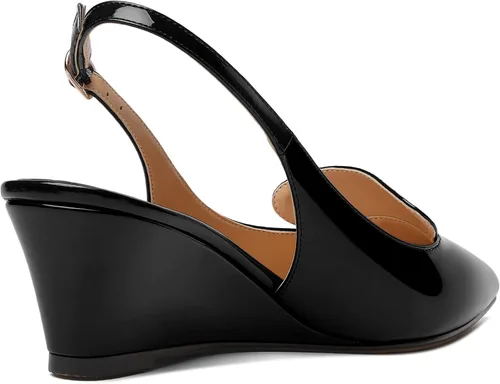 Vista 5 de ROSERWISH Zapatos de tacón bajo con tacón bajo para mujer, con hebilla de patente, para fiesta, oficina, 2 pulgadas