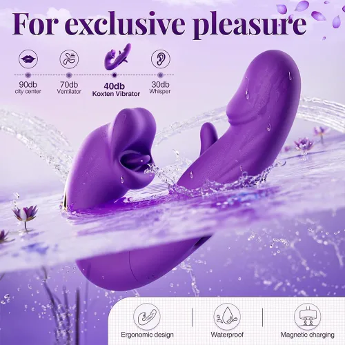 Vista 2 de Floor Trainer, 4-in-1 Pelvic Floor Activator, Quiet, Waterproof Design (red) b003 (Purple)