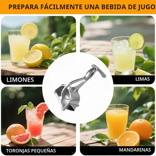 Vista 7 de Exprimidor de mano de aluminio, exprimidor de limón, exprimidor de cítricos, herramienta de extracción manual resistente para presionar granadas
