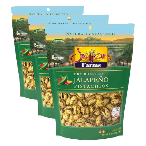 Vista 10 de Cebolla con ajo y pistachos, en la cáscara, 6 onzas, bolsa Kosher
