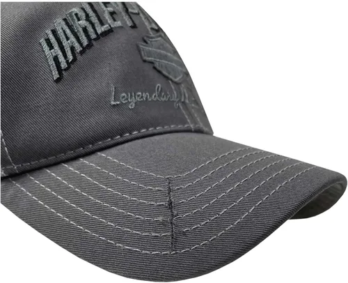 Vista 3 de Harley-Davidson Gorra de béisbol para hombre, H-D Bar & Shield Mesh Hat wDistrssed Bill Negro, Negro