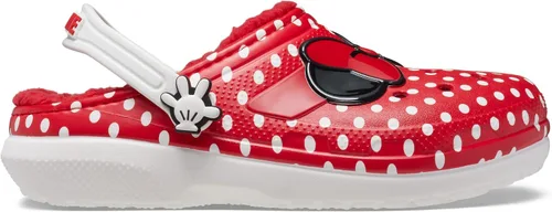 Vista 6 de Crocs Zuecos y pantuflas unisex de Disney con forro clásico para niños, zapatos y pantuflas de Mickey y Minnie Mouse