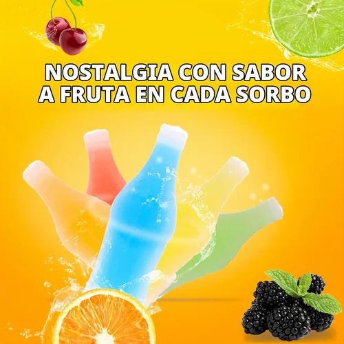 Vista 5 de Botella de cera para dulces rellenas con jarabes saborizados, botellas de cera vintage Candys Nik-L-Nips de caramelos surtidos a granel – 15 onzas