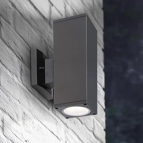 Vista 27 de ASD Lámpara de pared cuadrada para exteriores de 1 luz, enchufe de bombilla E26 de 60 W, 120 V, ETL, cilindro hacia arriba, luces LED