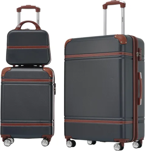 Vista 29 de Merax Equipaje Sets 2 piezas Hardshell 20&28 IN Maleta Set con bolsa de lona