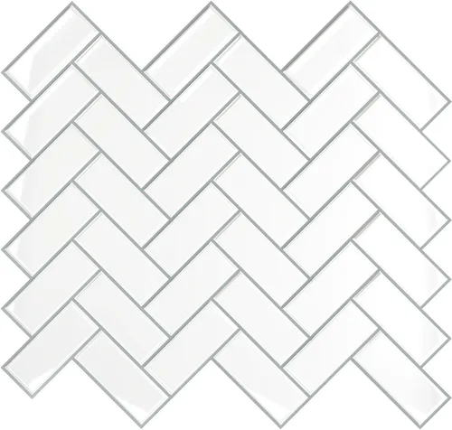 Vista 10 de VEELIKE Azulejos de mármol gris para salpicaduras de pared en muro de cocina en muro de espiga para despegar y pegar, impermeables, 6 hojas