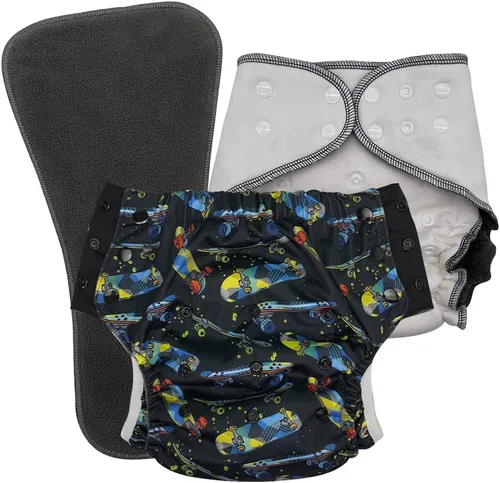 Vista 42 de EcoAble Juego de pañales de tela nocturna para niños grandes, de 6 a 16 años Bragas protectoras para necesidades especiales para incontinencia