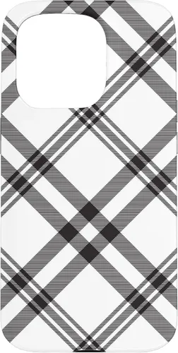 Vista 13 de Funda para iPhone 11 Pro Max a cuadros en blanco y negro
