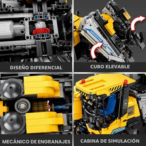 Vista 3 de Reobrix Uva Cosechadora RC Tractor Building Set Ciudad Construcción