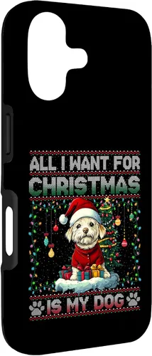 Vista 3 de Maltese Christmas Tree Lights Decorations Dog Lover Xmas Case for iPhone 17