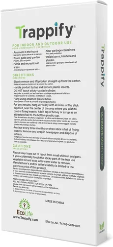 Vista 7 de Trappify Trampas adhesivas para polillas para ropa, trampas para polillas de despensa de monitoreo para interiores de casa, trampa de pegamento