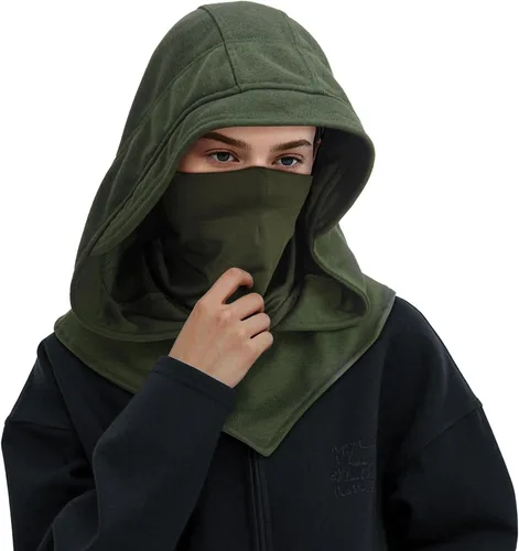 Vista 3 de Polaina transpirable para la cara y el cuello para uso diario, calentador de invierno Bufanda con capucha de Halloween Punk Rogue Amplia