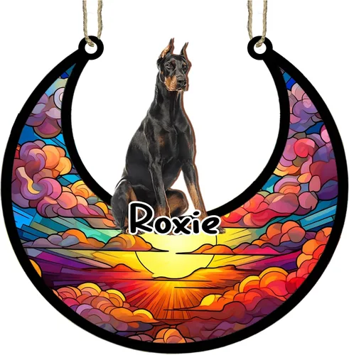 Vista 59 de LOVELYPOD Adorno de Navidad personalizado para perro pastor australiano, atrapasoles conmemorativo, adorno de Navidad de pastor australiano