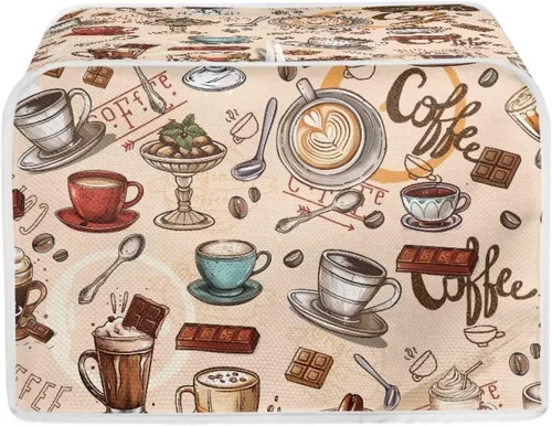 Vista 34 de Mumeson Fundas para tostadoras de café, a prueba de polvo, protección de huellas dactilares, ligeras, cubiertas para horno tostador de 2 rebanadas